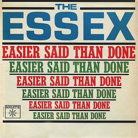 the essex easier said than done lyrics|The Essex .
